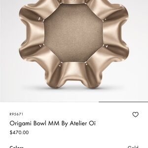 Louis Vuitton Origami Bowl MM in Gold